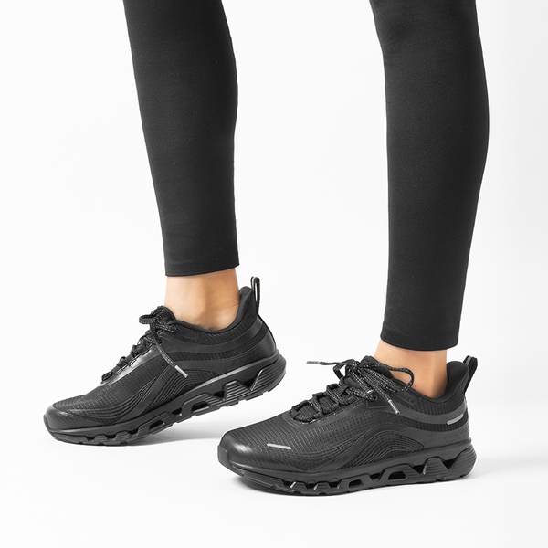[MovePlush] Women's Lightweight Athletic Sneakers - ALL BLACK - 6